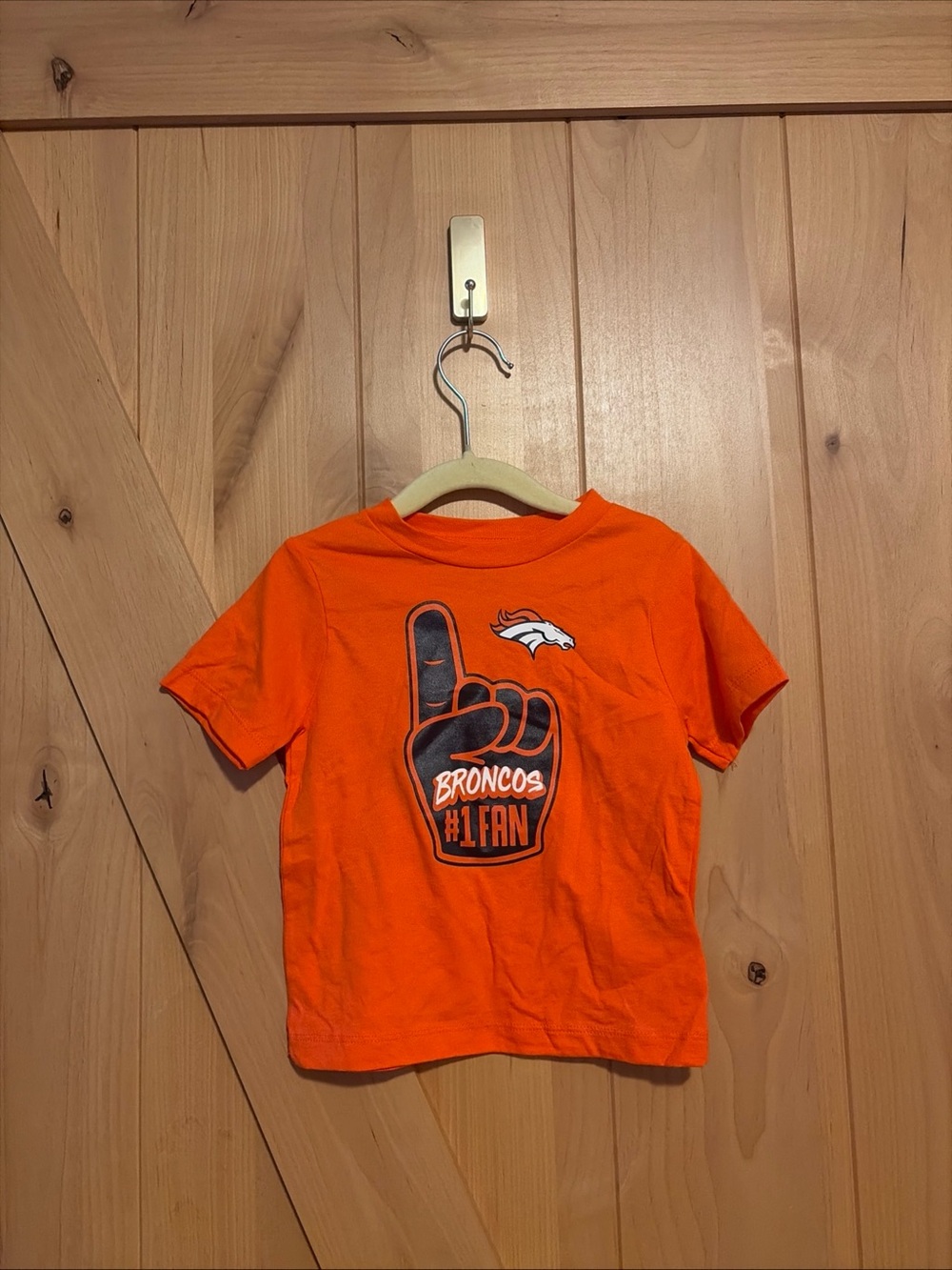 Denver Broncos NFL Team Apparel Unisex Toddler Shirt Orange Blue 2T NWOT